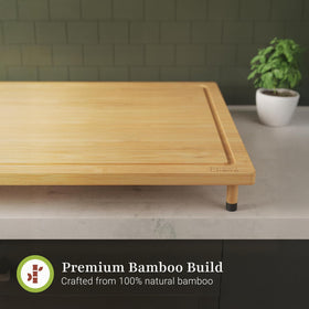 Prosumer's Choice bamboo board protects countertops with a versatile, easy-to-clean surface.