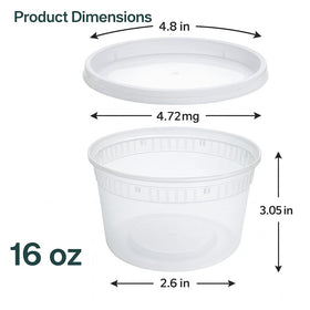 ProTakeOut 20-count 16oz deli containers for bulk value.