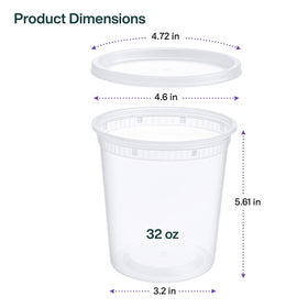 ProTakeOut deli container with lids for secure food storage.