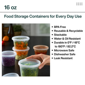 ProTakeOut dishwasher-safe plastic container for easy cleaning.