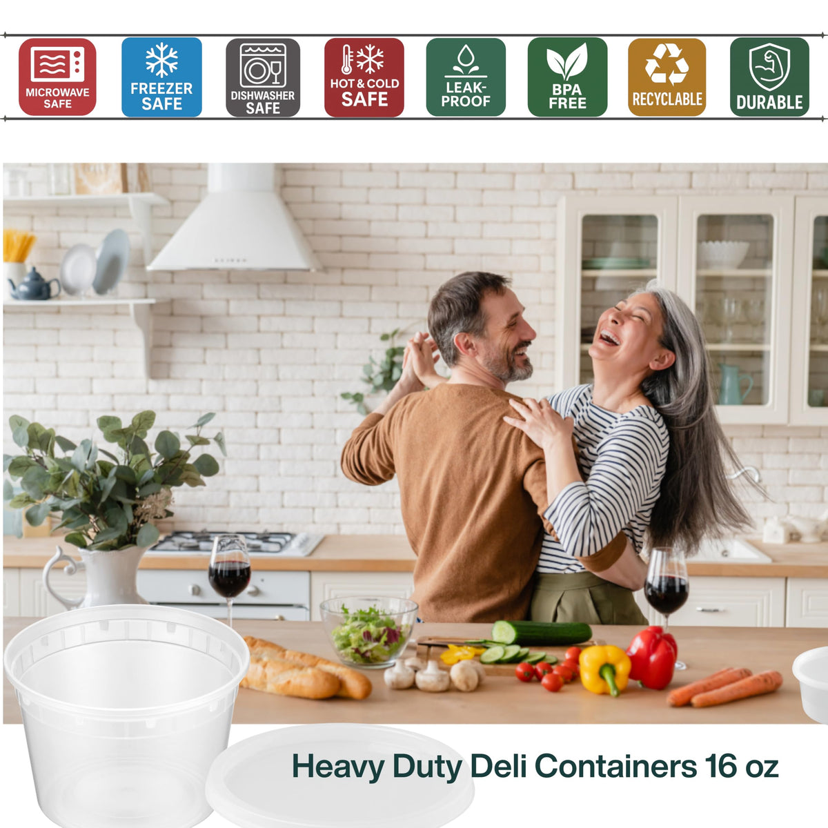 ProTakeOut microwave-safe deli container for quick reheats.