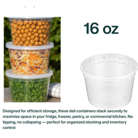 ProTakeOut stackable design saves fridge and pantry space.