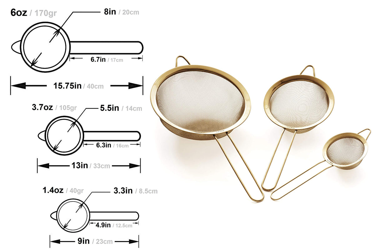 Proto Future strainer set dishwasher-safe design with quick cleanup.