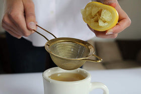 Proto Future strainer set gold PVD coating adds durable shine and eco-friendly finish.