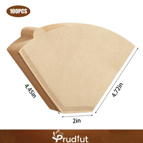 Prudiut 200-count No.4 filters bundle for daily brewing.