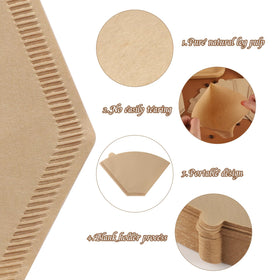 Prudiut cone filter paper demonstrates 8–12 cup capacity for most baskets.
