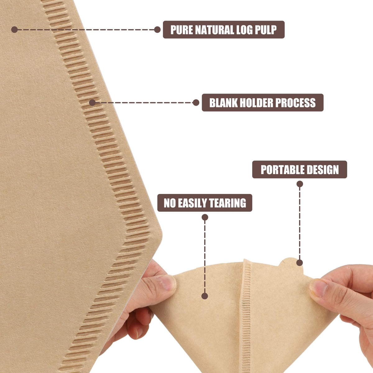 Prudiut filter paper folding tip demonstrating proper fit technique