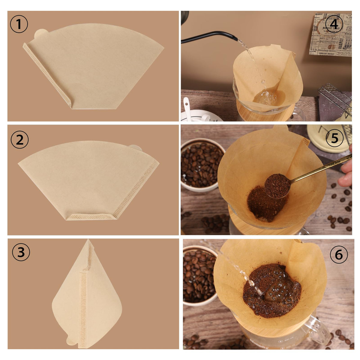 Prudiut No.4 filter capacity supports 8-12 cups of coffee.