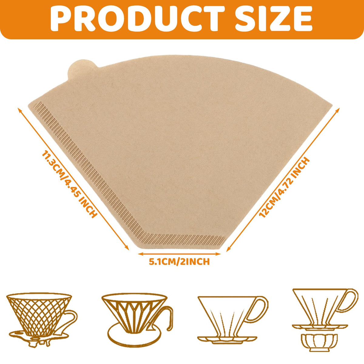 Folded Prudiut No.4 filter paper ready for use for a snug fit.
