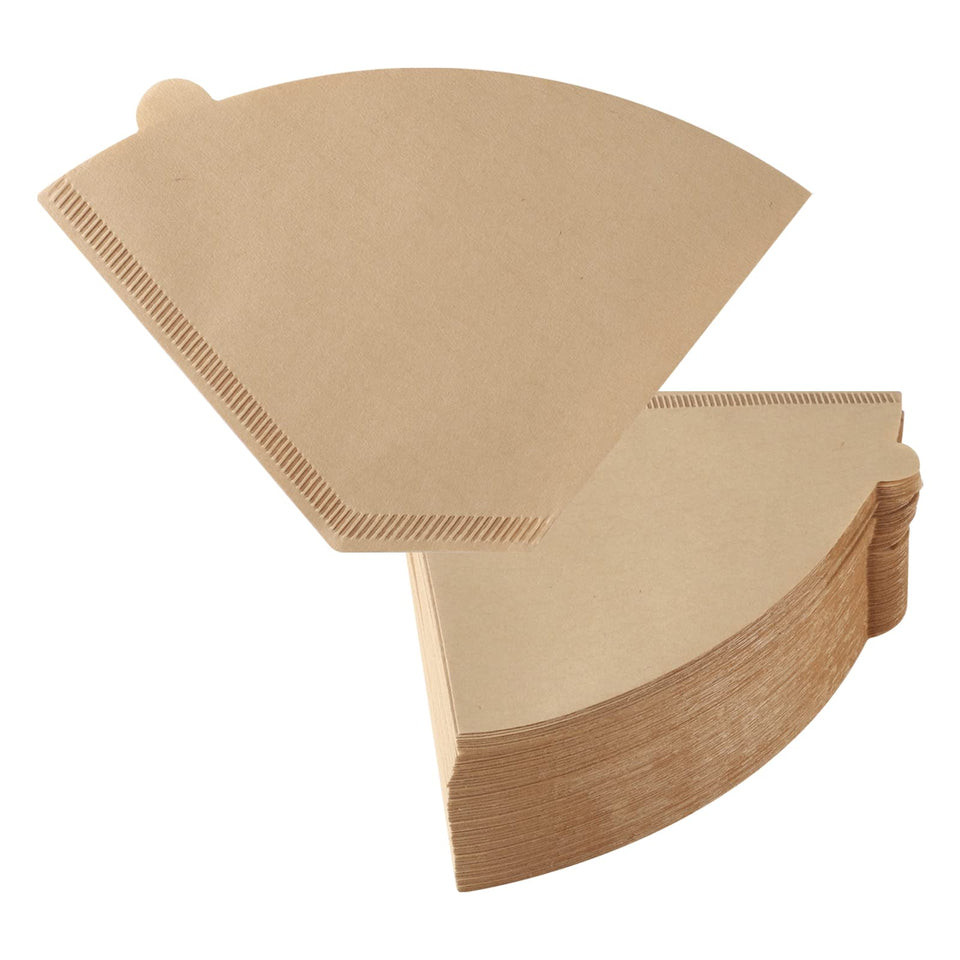 Prudiut No.4 cone coffee filter in unbleached natural for a cleaner cup.