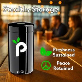 Prūf premium dried goods storage in a compact jar for long-lasting freshness