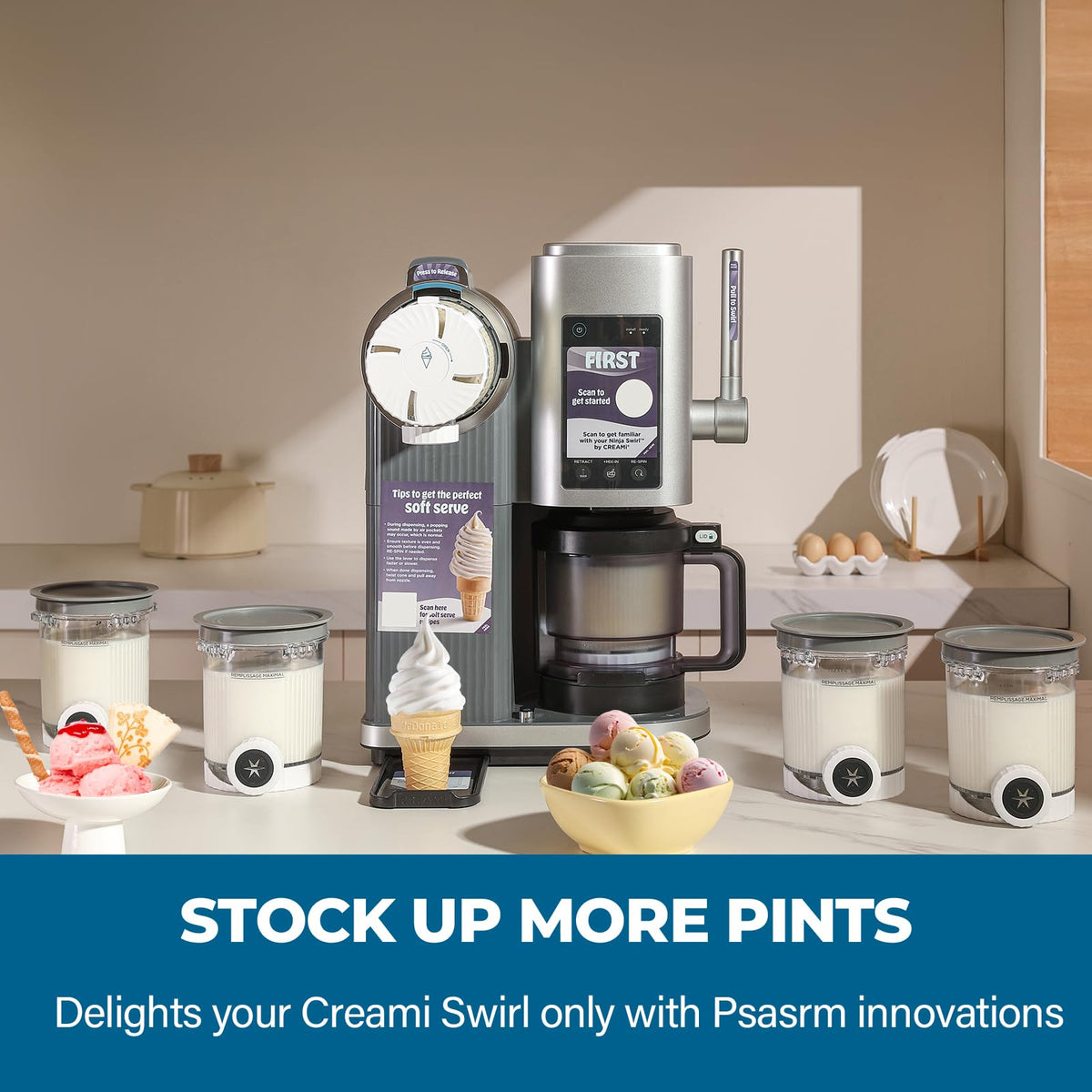 Psasrm Pint lid seal prevents leaks and preserves flavor in the freezer.