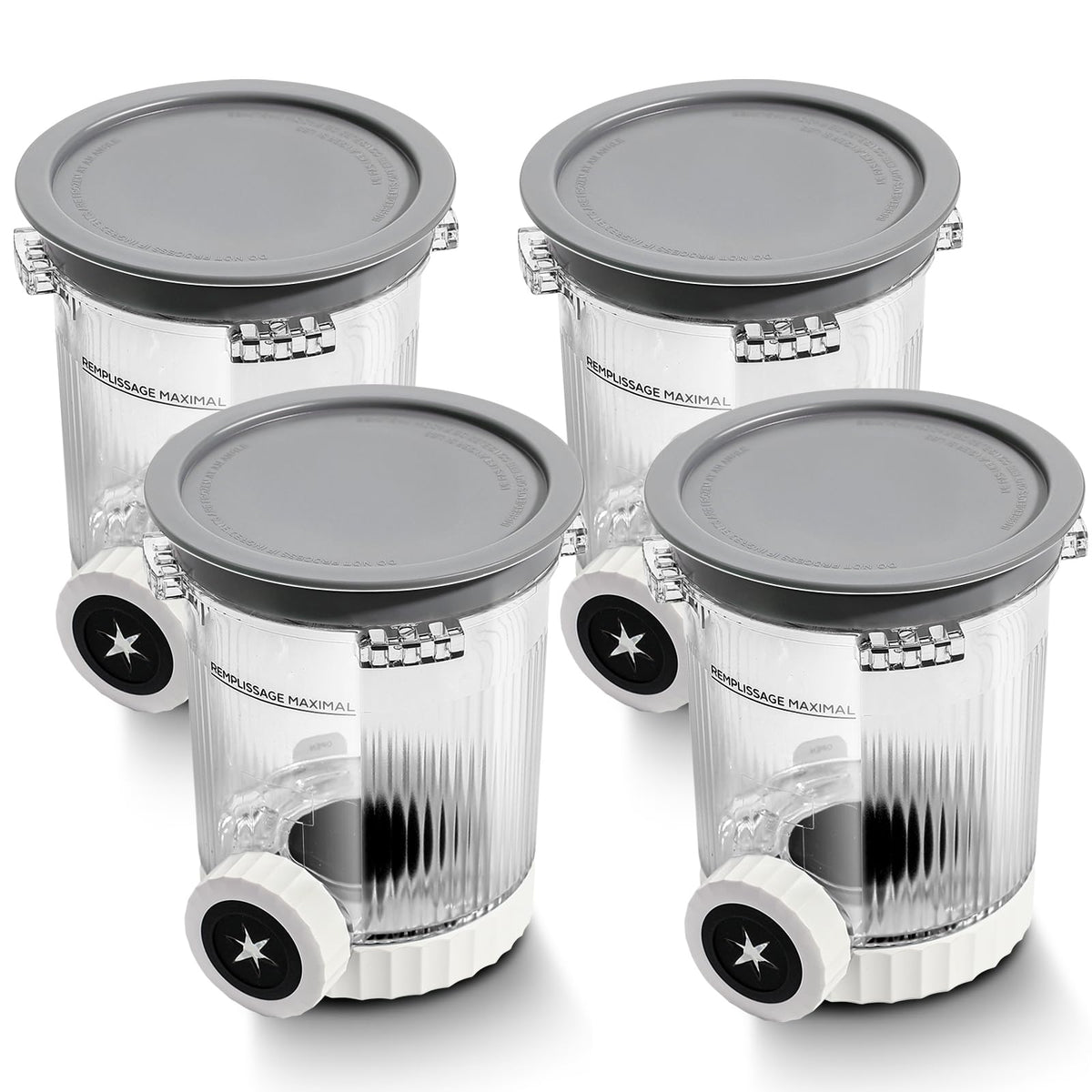  Psasrm Swirl Ice Creami pint container 4-pack for organized storage and easy freezing.