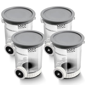  Psasrm Swirl Ice Creami pint container 4-pack for organized storage and easy freezing.