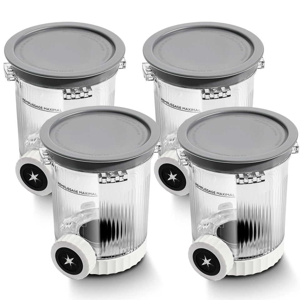  Psasrm Swirl Ice Creami pint container 4-pack for organized storage and easy freezing.