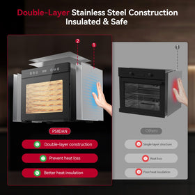 PSIIDAN includes non-stick sheet and solid tray for versatile recipes
