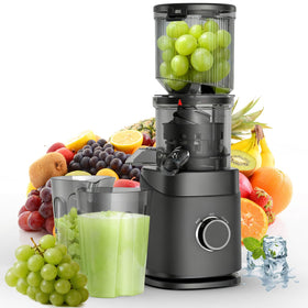 PSIIDAN juicer with wide 4.5-inch chute saves prep time.
