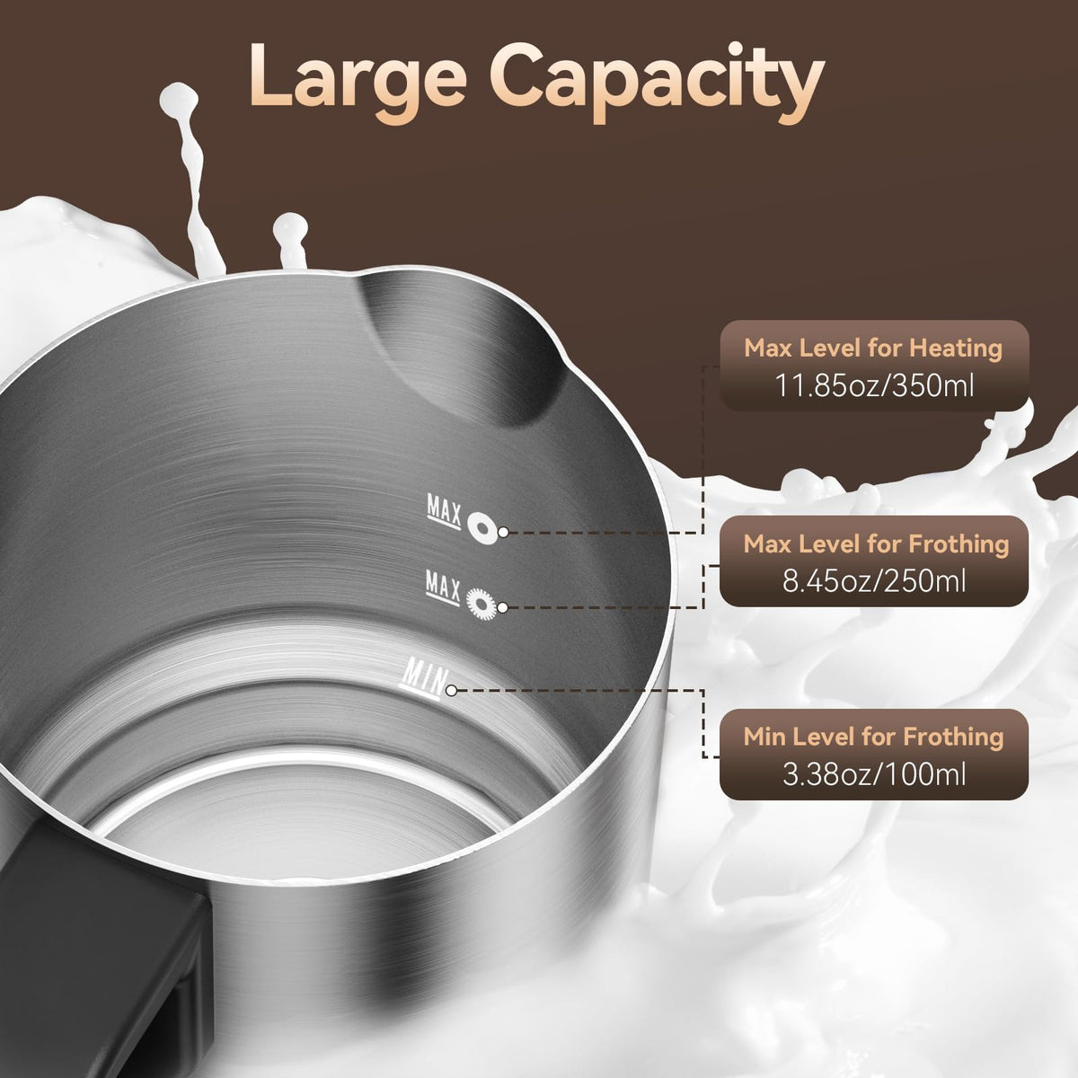 PSIIDAN latte-art spout designed for pouring perfect cappuccinos