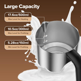 PSIIDAN milk frother warm foam close-up with creamy texture