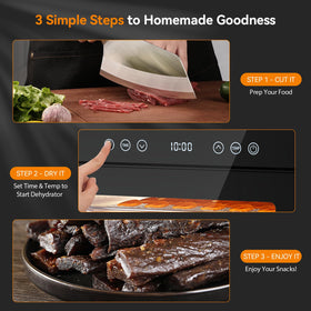 PSIIDAN dehydrator compact dimensions on a counter for space saving