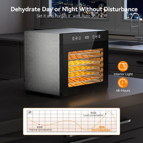 PSIIDAN dehydrator quiet operation for snacks without disruption