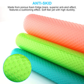 PSISO cushioned fridge mats protecting glass items from shifting