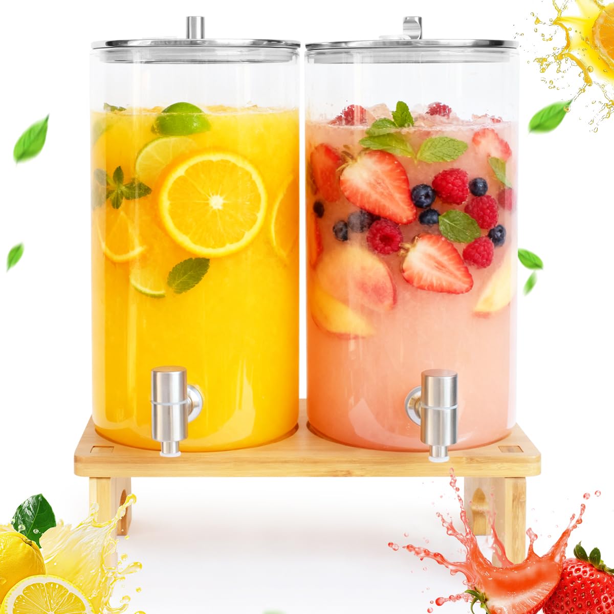 PSUTBPAT glass beverage dispenser highlights clear visibility and elegant serving.