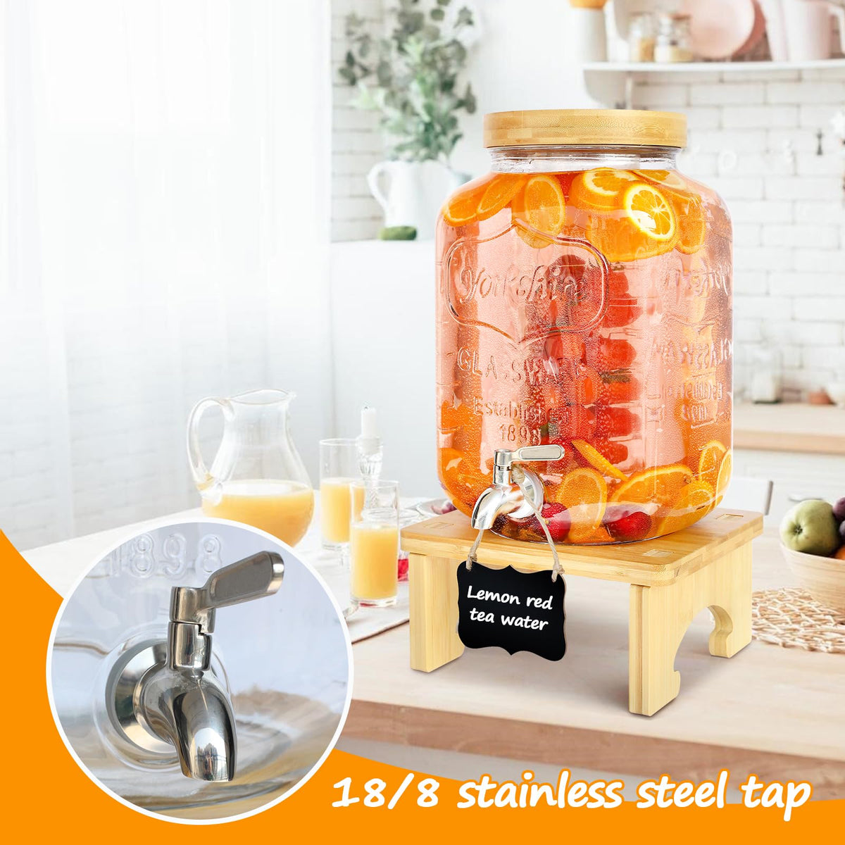PSUTBPAT stainless steel faucet enables easy pour control.