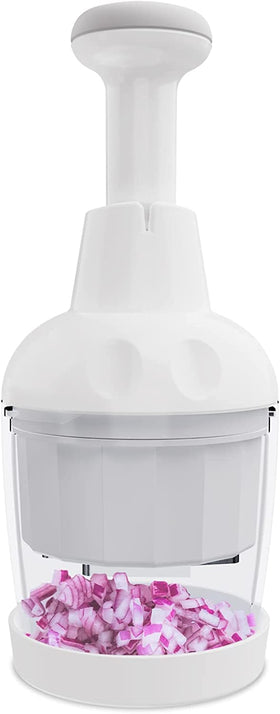 PSYCHOAPES Pampered Chef Chopper top view; compact tool for quick chopping tasks.