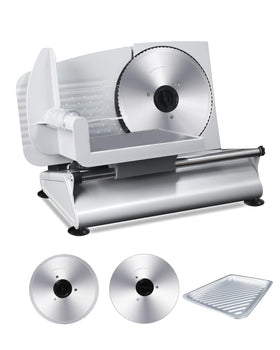 Pterying meat slicer with 200W motor enables quick home prep.