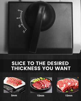 Removable tray keeps sliced portions organized for serving.