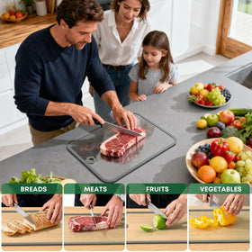 PTYTIFY clear cutting board used as a stylish serving tray