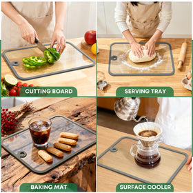 PTYTIFY cutting board with hanging hole for space-saving storage