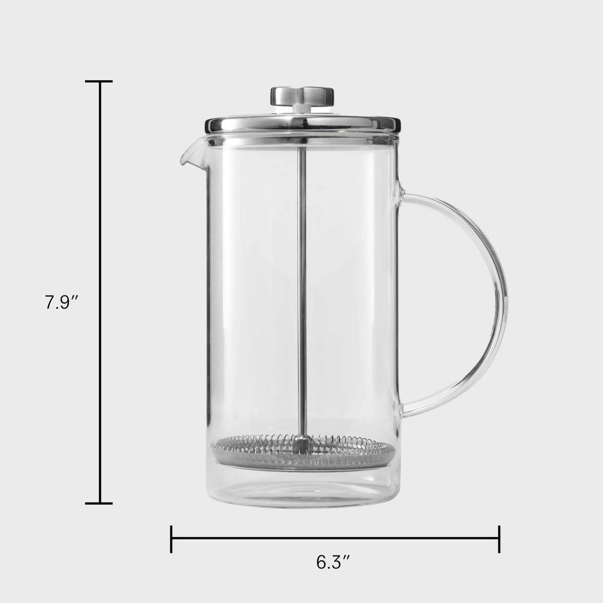 Public Goods 34 oz French Press ready for larger coffee batches.