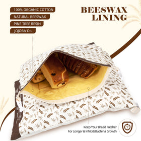 PUCHIS beeswax bread bags fridge use demonstrates storage versatility.