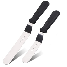 PUCKWAY angled icing spatula with 6-inch blade for precise frosting and smooth icing