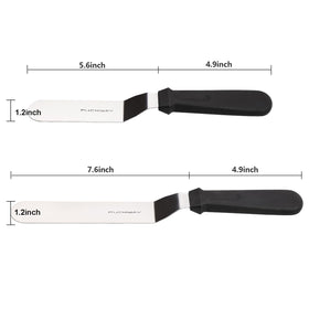 PUCKWAY angled icing spatula 8-inch blade for large cakes and even layer spreading