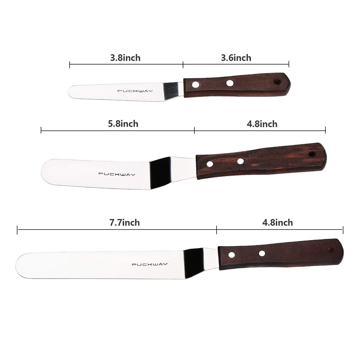 PUCKWAY offset cake spatula 6-inch ideal for smoothing larger surfaces