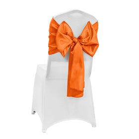 Pufogu orange satin table runner corner seam demonstrates durable, clean finish