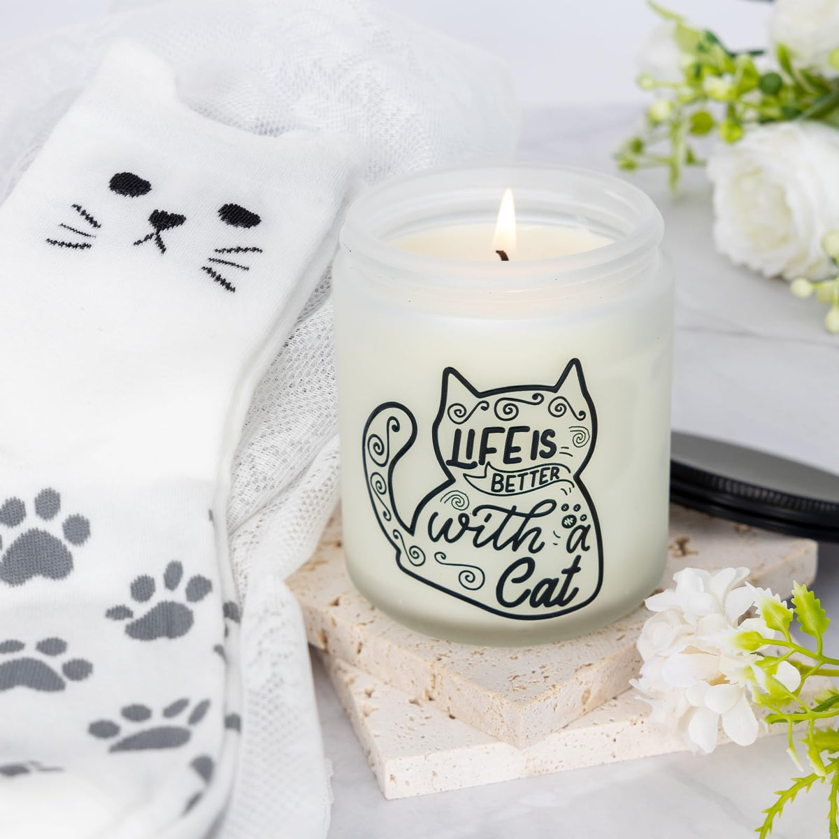 PuGez Greeting Card with cat art adds a playful touch to celebrations.