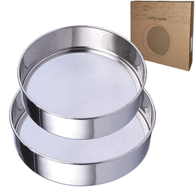 PUHETO 6-inch sieve with 60-mesh fine mesh for precise flour sifting