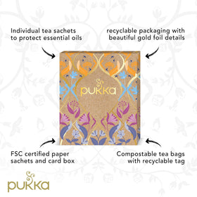 PUKKA assorted flavors image emphasizes variety for tea lovers.