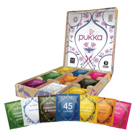 PUKKA selection box assortment tea blends for a varied tasting experience.