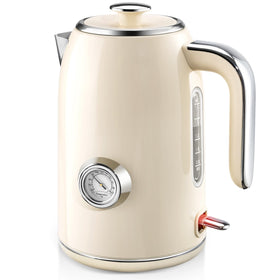 PUKOMC 1.7L kettle with temperature gauge for precise brewing