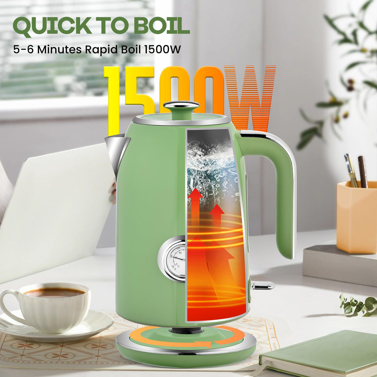 Pukomc stainless steel inner lining ensures safe water contact and durability.