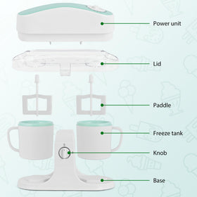 Pukomc churned ice cream container shows easy transfer.