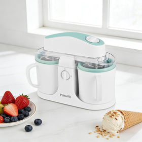 Pukomc ice cream maker has an easy-clean design for use.