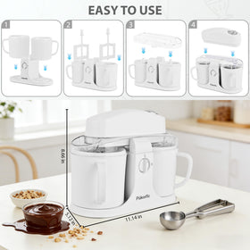 Pukomc Ice Cream Maker easy-clean design for quick cleanup