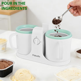 Pukomc ice cream maker instruction manual included with recipes.