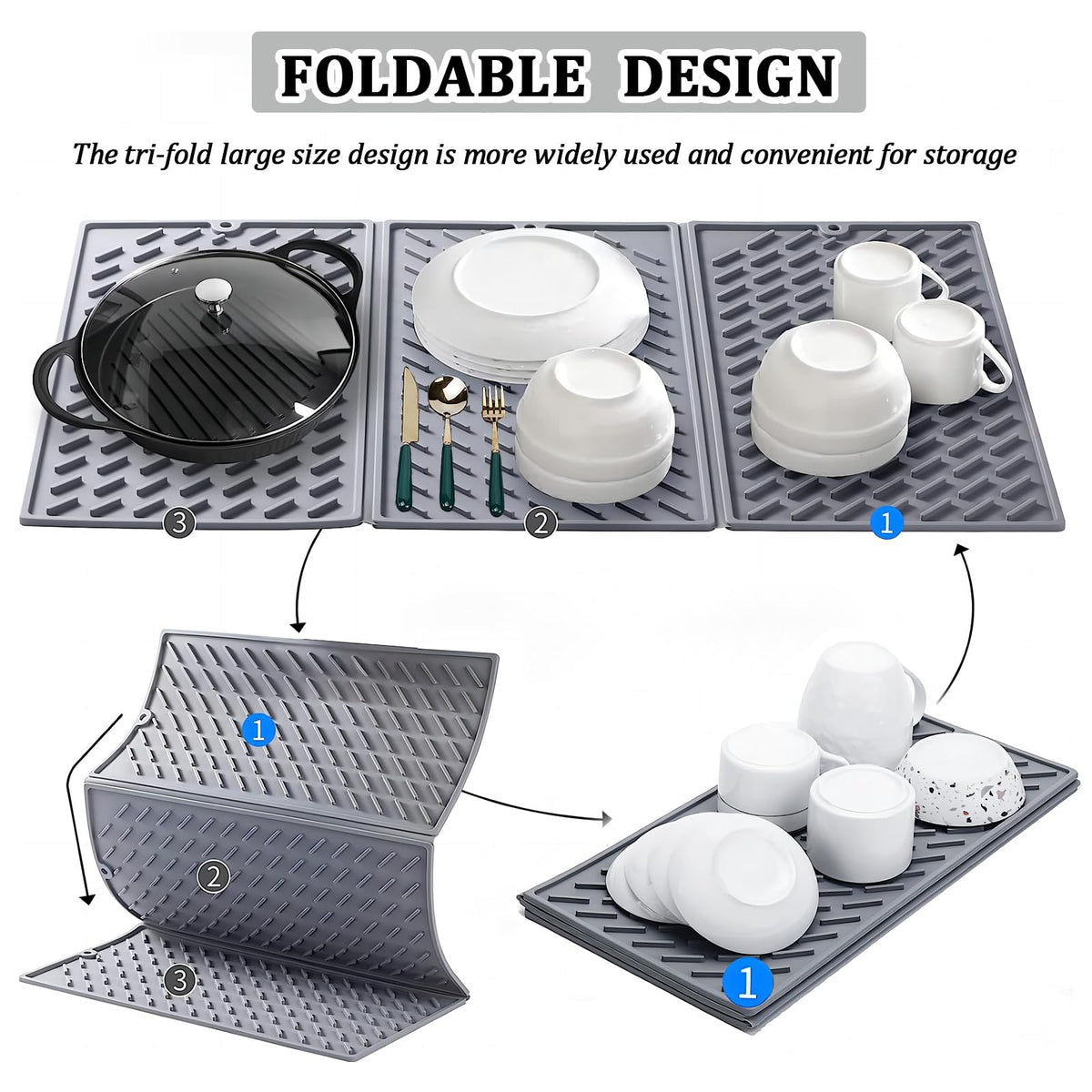Puliyunxiang collapsible mat rolled up for compact storage when not in use.